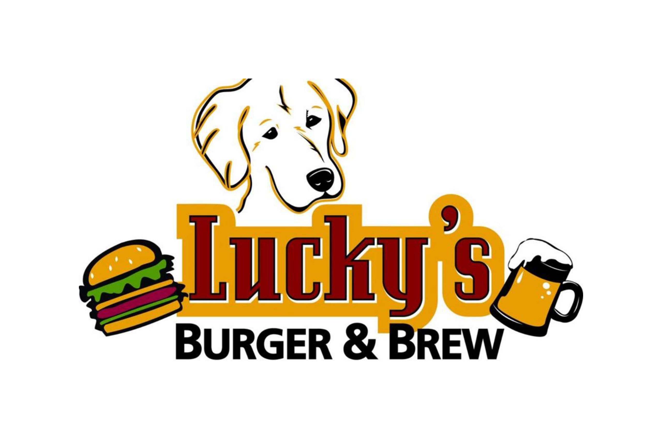 Lucky's Burger & Brew Logo - Your gateway to affordable dining near Marietta Square and delightful food experiences.
