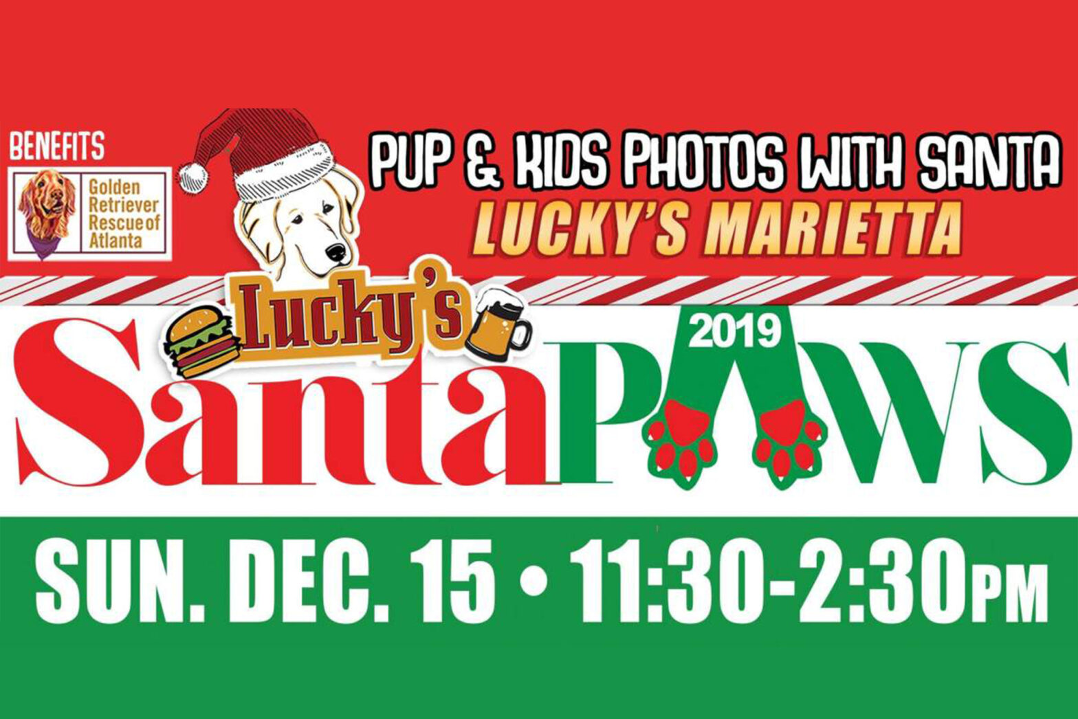 Adorable Lucky's Santa Paws at Marietta Square - Explore affordable dining options, eateries, and food halls near me