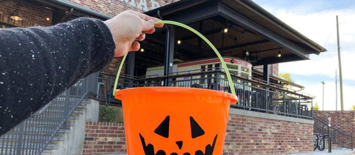 Halloween Bucket at Marietta Square Market - Spooky delights and cheap eating places near me await in Marietta, Georgia.